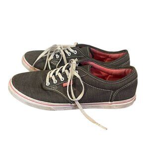 Vans Women’s Atwood Shoes Size 8 Gray Skate Off the Wall Sneakers Laces READ